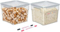 2 Pack 12 QT Polycarbonate Food Storage Containers with Airtight Lids, Stackable Commercial Ingredient Containers, Clear Food Prep Containers for Flour, Sugar, Rice, Grains and Bulk Dry Goods by GATBO