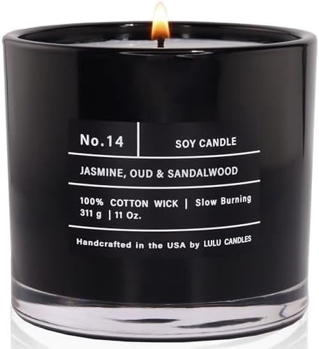 Lulu Candles Jasmine, Oud & Sandalwood Soy Blend Jar Candle, 11 Oz. by LULUCANDLES