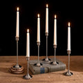 NUPTIO Candlestick Holders Vintage Centerpiece: Sold Aluminum, Set of 6 by Nuptio