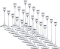 NLBTW 24 Pcs Silver Taper Candle Holder Bulks for Wedding Party Table Decor by NLBTW