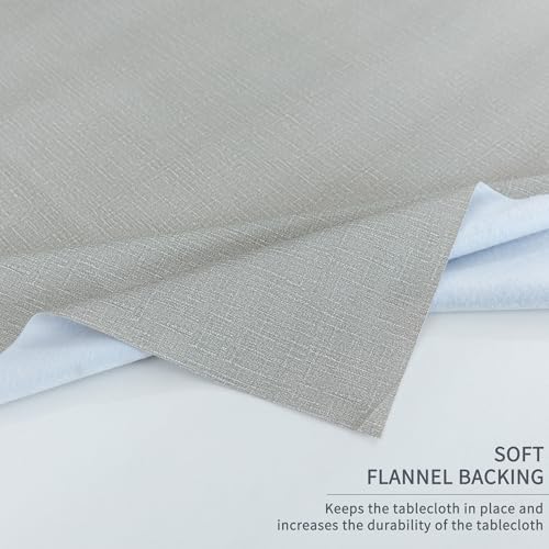 Rectangle Table Cloth,100% Waterproof Tablecloth Oil Proof Spill Proof Vinyl Table Cloth, Wipe Clean Plastic Table Cover for Dining, Camping, Indoor and Outdoor 54" x 84",Grey - Image 6