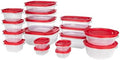 Rubbermaid EasyStore Rectangle, Square, and Round Containers, 34-Piece Set, Food Storage Containers, Food Storage Containers with Lids by Rubbermaid