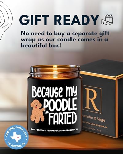Funny Poodle Candle, Poodle Gifts for Women and Men, Unique Funny Pet-Themed Gift Ideas for Her, Best Present for Pet Lovers, Perfect Present for Dog Mom and Dog Dad, Birthday, Christmas, Gift-Ready - Image 4