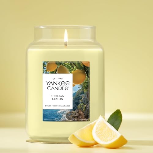 Yankee Candle Sicilian Lemon Scented Candle, 22oz Jar, Large (Pack of 4) - Image 4