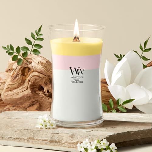 WoodWick Floral Blossoms Tri-Scented Candle, Crackling Wick, 21.5oz - Image 2