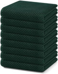 Homaxy 100% Cotton Waffle Weave Kitchen Dish Towels 8-Pack, Blackish Green by Homaxy