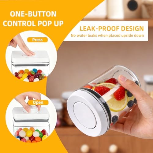 Pop Push Button Airtight Food Storage Containers 12 Pack - Image 4