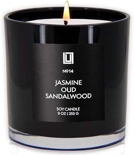 Lulu Candles Jasmine, Oud & Sandalwood Scented Soy Blend Jar Candle, 9 Oz. - Image 2