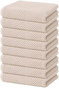 Homaxy 100% Cotton Waffle Weave Kitchen Dish Towels 8-Pack, Beige by Homaxy