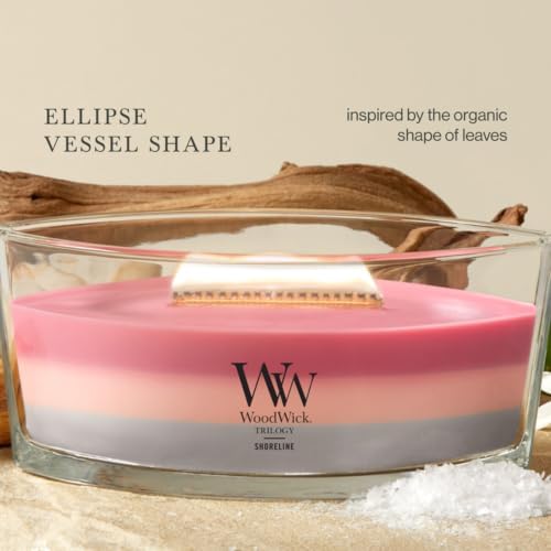 WoodWick Shoreline Trilogy Gifts for Women and Men, 16 oz Ellipse Trilogy Candle with Crackling Wick, 16oz (Pack of 2) - Image 4