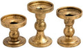 Glass Candle Holders Set of 3 for Pillar and Taper Candles by Vzexrd