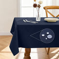 Pureegg Rectangle Linen Tablecloth Waterproof & Stain Resistant, Wrinkle-Free Table Cloth Adds Elegance and Protection, Ideal for Dining, Party, Wedding and Outdoor, 52 x 70 Inch, Navy Blue by Pureegg