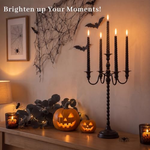 2 Pcs 28 Inch Black Candelabra Halloween Decorations, Retro - Image 3