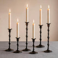 NUPTIO Black Candlestick Holders for Halloween: Unique Gothic Design by Nuptio