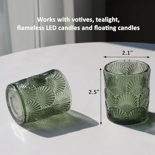 Woho 24pcs Green Votive Candle Holder, Tealight Candle Holder for Christmas - Image 6