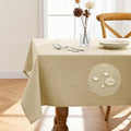 Pureegg Rectangle Linen Tablecloth Waterproof & Stain Resistant, Wrinkle-Free Table Cloth Adds Elegance and Protection, Ideal for Dining, Party, Wedding and Outdoor, 60 x 84 Inch, Beige by Pureegg