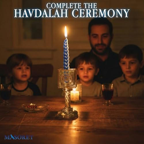 Crystal Havdalah Candle Holder 13 cm with Plaque - Image 2