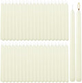 YOROXRG 100Pack Ivory Taper Candles, 7-8 Hours Burn Time, Unscented, Smokeless and Dripless, 0.75 x 10 Inch Dinner Candle Set for Household, Wedding, Party and Home Décor Candlesticks by YOROXRG