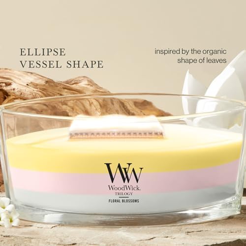 WoodWick Floral Blossoms Tri-Scented Candle, Crackling Wick, 16oz - Image 4