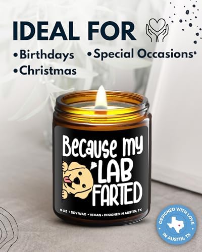 Funny Lab Candle, Labrador Retriever Gifts for Women and Men, Unique Funny Lab-Themed Gift Ideas, Best Present for Pet Lovers, Perfect Present for Dog Mom and Dog Dad, Birthday, Christmas, Gift-Ready - Image 3