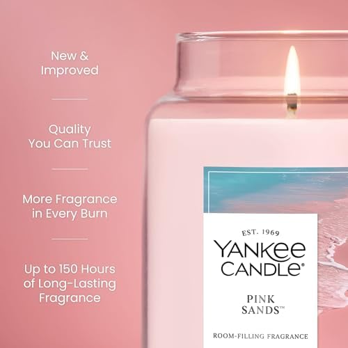 Yankee Candle Pink Sands Scented Candle, 22oz Large Jar with up to 150 Hour Burn Time, Giftable, Birthdays (Pack of 4) - Image 3