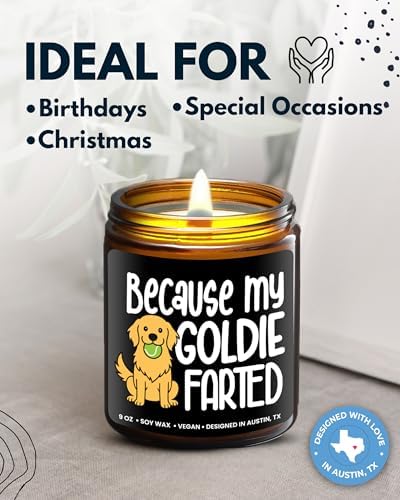 Funny Goldie Candle, Golden Retriever Gifts for Women and Men, Unique Funny Pet-Themed Gift Ideas, Best Present for Pet Lovers, Perfect Present for Dog Mom and Dog Dad, Birthday, Christmas, Gift-Ready - Image 3
