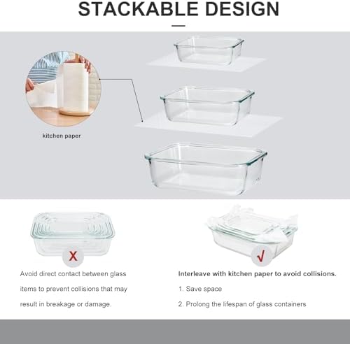 coccot Glass Food Storage Containers with Lids Airtight, Glass Meal Prep Containers for Lunch Food, Container Set, Easy to Open& Close/Microwave,Oven,Freezer,Dishwasher Safe/Leak-Proof（20 Pieces） - Image 5