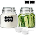 Glass Jars with Airtight Lids 0.6 Gallon 2 Pack Kitchen Canisters by KTMAMA