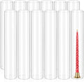 12 Pcs Hurricane Candle Holder Sleeve, H:16" D:3" Clear Glass by REWOMC