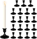Black Candle Holder Taper Candle Holders, Set of 24 Candlestick Holders Decor for Home Decor, Metal Taper Candleholder for Fall Thanksgiving Halloween Christmas Table Fireplace Decor by DECKALY