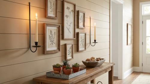 Batoslee Wall Candle Holder Set of 2, Black Metal Wall Mount Candle Sconces - Image 3