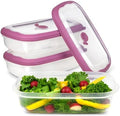 Tribello Plastic Food Storage Containers With Lids - 53 Oz Airtight Container Box For Food Storage, Meal Prep, Freezer, Microwave And Dishwasher Safe, Steam Vent Lids, BPA-Free - 3 Pack by Tribello