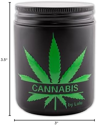 Lulu Candles Cannabis Scented Soy Jar Candle, 8 Oz. Mason Jar - Image 4