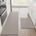 StepRite Kitchen Mats for Floor, 2-Piece Anti-Fatigue Kitchen Rugs, Khaki by Bringcushiontoyourlife
