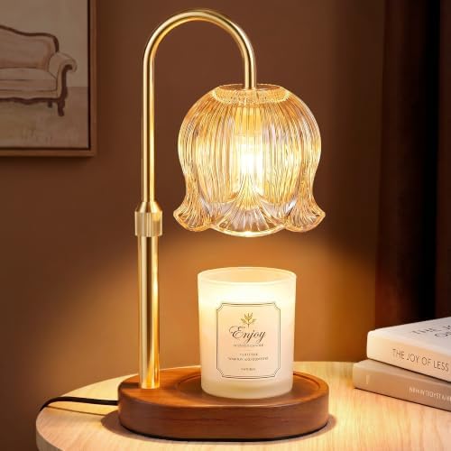 Candle Warmer Lamp with Timer, Adjustable Height, Golden by Unknown