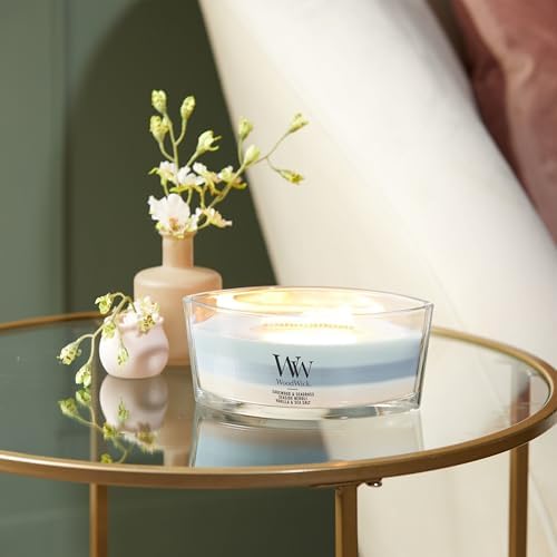 WoodWick Oceanic Trilogy Tri-Scented Candle, Crackling Wick, 16oz - Image 4