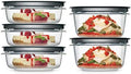 Rubbermaid Premier Food Storage Container, 10 Piece Set, Grey, BPA-Free, Microwave & Dishwasher Safe by Rubbermaid