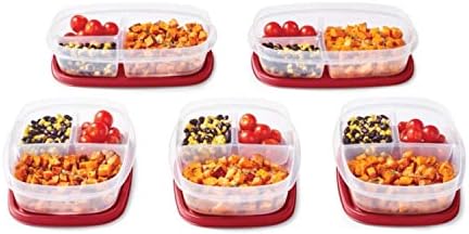 Rubbermaid EasyFindLids Meal Prep Containers 5.1 Cup Red - Image 4