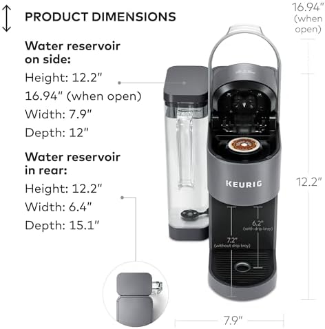 Keurig K-Supreme Single Serve K-Cup Pod Coffee Maker, MultiStream Technology, 4 Brew Sizes, 66oz Dual-Position Removable Reservoir, Gray - Image 6