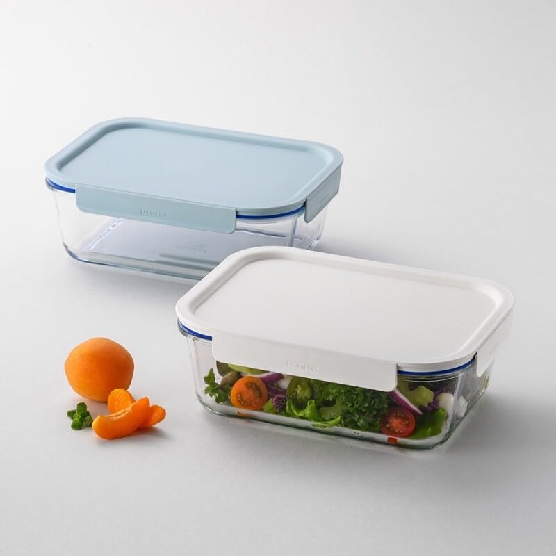 LocknLock LNG445S3W The Clear Borosilicate Glass Food Storage Containers with Lids, 6-Piece Set for Kitchen, Lunch, Meal Prep, Leftovers, Leakproof, Freezer, Microwave, and Dishwasher Safe, White - Image 4