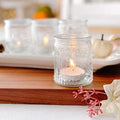 Kate Aspen Vintage Clear Glass Tealight & Votive Candle Holders (Set of 4), Farmhouse Decor, Room Decoration, Shelf Decor by KateAspen