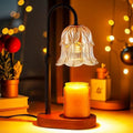 Candle Warmer Lamp Adjustable Timer Electric－Amber Flower Shaped Melting Wax Lamp by Unknown
