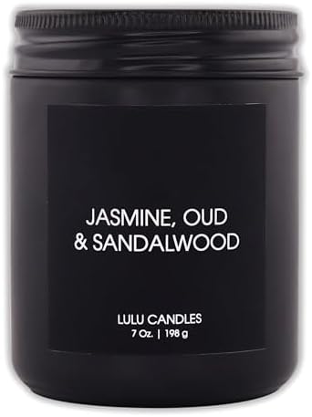 Lulu Candles | 4 Pack Scented Candles Gift Set | Gift Set for Home, Men, and Women | Jasmine, Oud & Sandalwood, Blood Orange & Grapefruit, Tobacco, Spice & Vanilla, and Palo Santo (4PCS - 7 Oz/Each) - Image 2