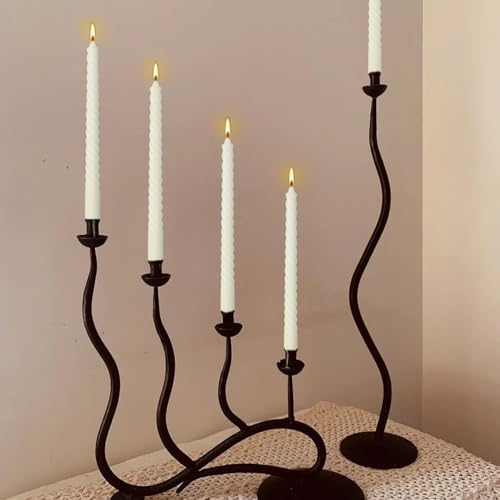 WPONSZU 10 Inch Ivory Spiral Taper Candle Set of 12 Pack Unscented Dripless Candlesticks for Valentine's Day,Dinner,Party,Brithday,Wedding,Christmas,and Home Decoration - Image 5