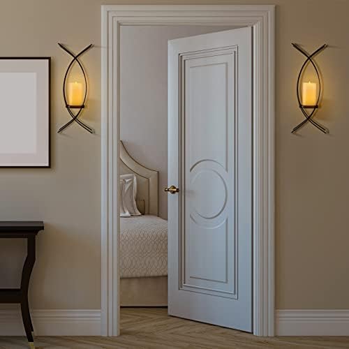 Vesici Candle Sconces Set of Two Metal Wall Candle Holder,Black - Image 3