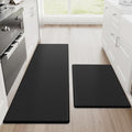 StepRite Kitchen Mats for Floor, 2-Piece Anti-Fatigue Kitchen Rugs, Black by Bringcushiontoyourlife