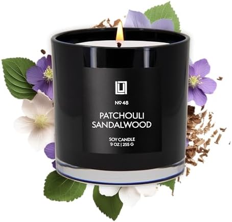 Lulu Candles | Patchouli Sandalwood | Smells Like Wood & Musk | Luxury Scented Soy Jar Candle | Hand Poured in The USA | Highly Scented Long Lasting (9 Oz.) by LULUCANDLES
