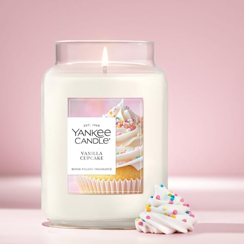 Yankee Candle Vanilla Cupcake, Scented Candle, 22oz Large Jar with up to 150 Hour Burn Time, Giftable, Birthdays (Pack of 4) - Image 4