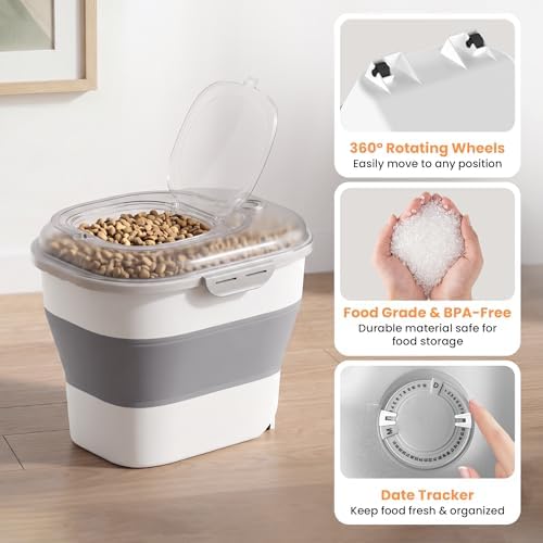 50 Lbs Rice Storage Container, Collapsible Pet Food Container - Image 3