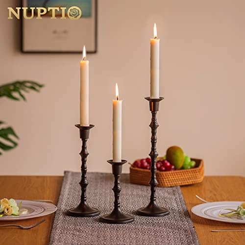 NUPTIO Black Candlestick Holders for Halloween: Unique Gothic Design - Image 6